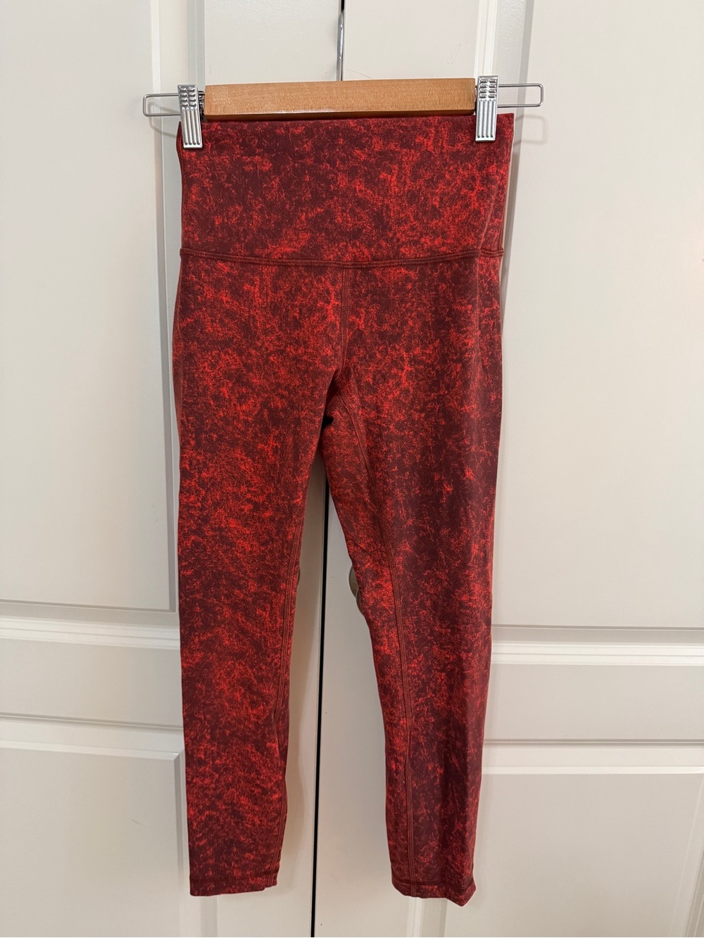 lululemon athletica High-Waist Red Marbled Leggings